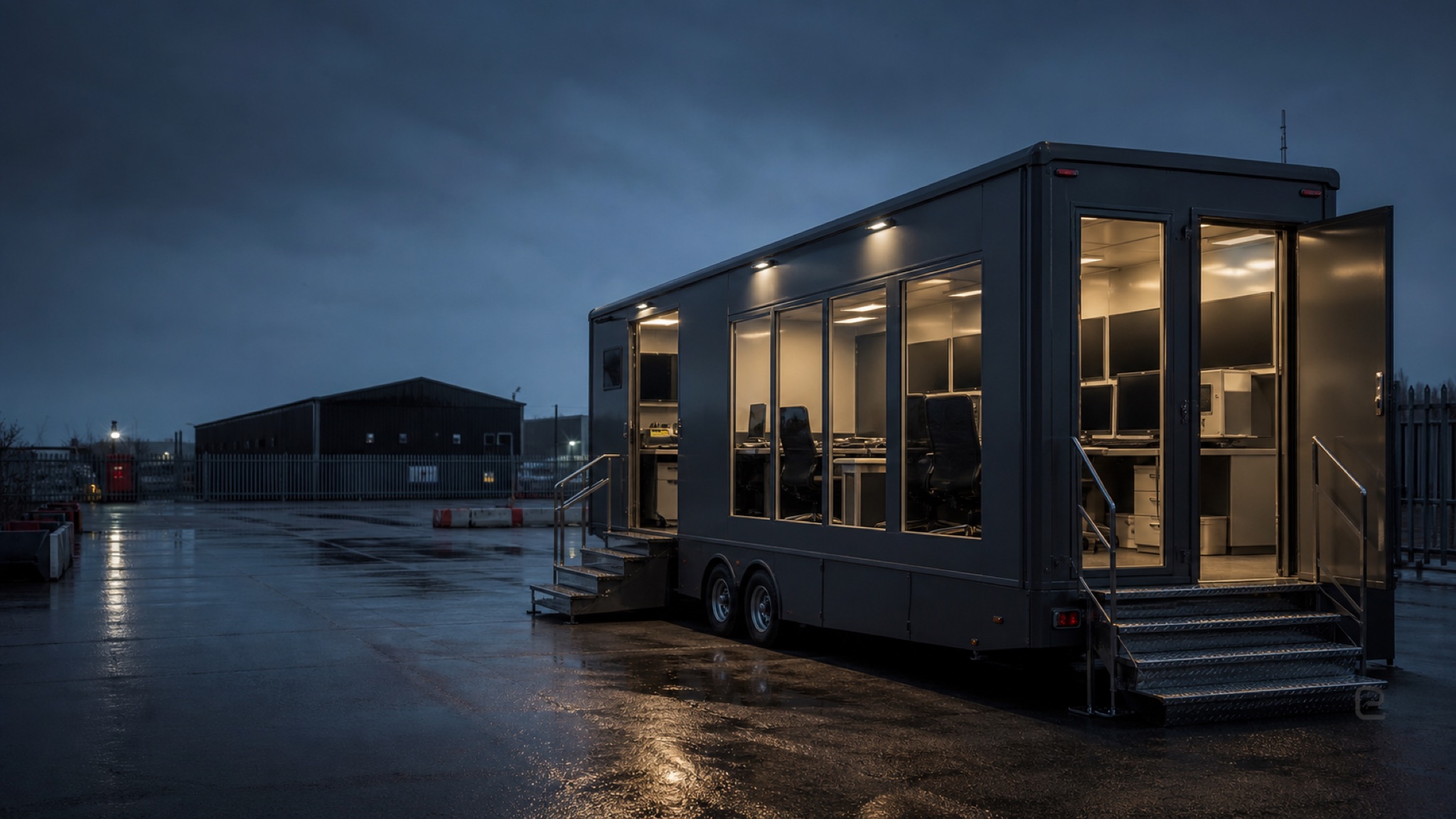 Unbranded mobile command workspace in an industrial setting